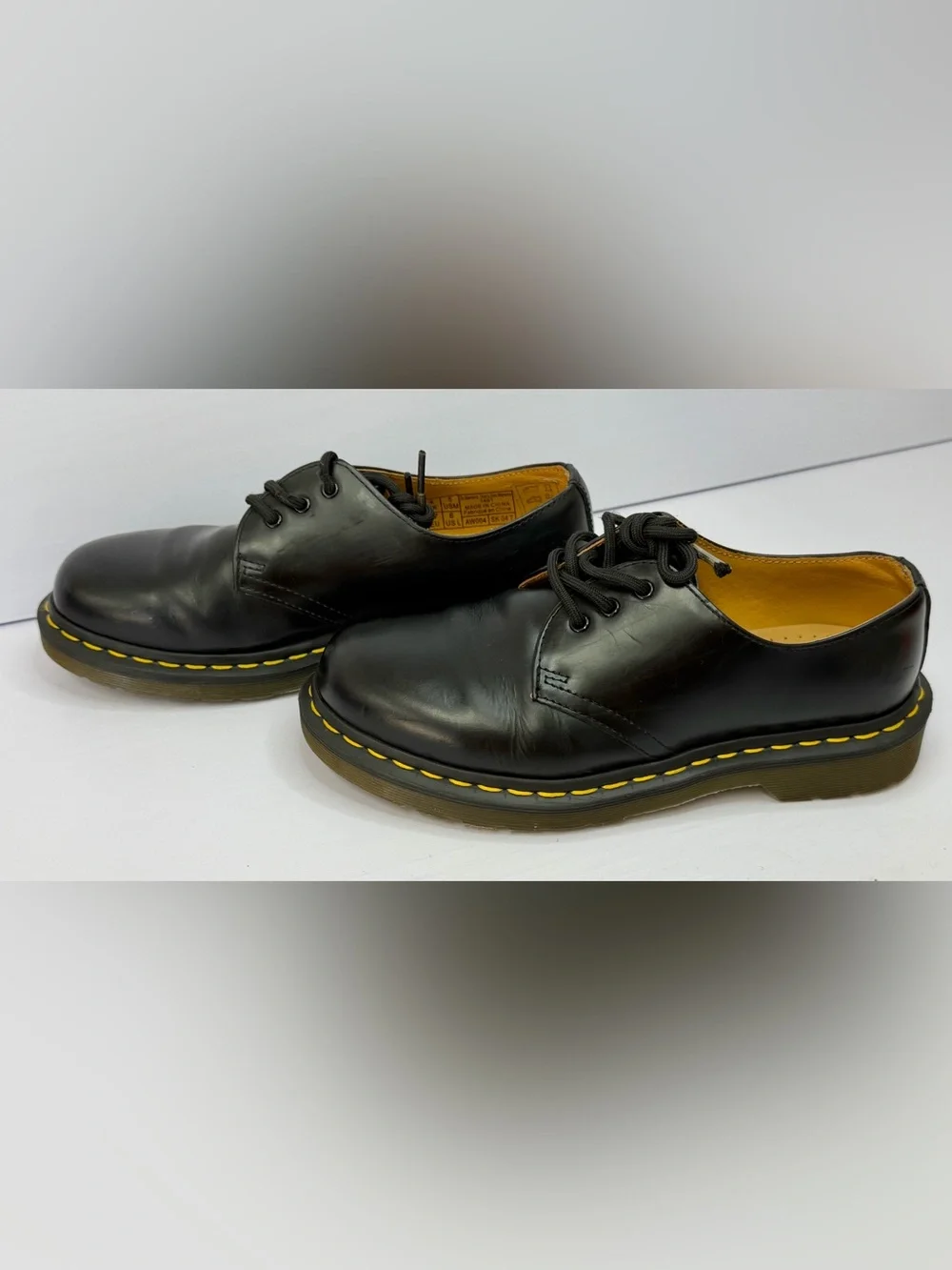 Dr. Martens 1461 Black Leather Shoes US Women 6 Men 5 UK 4 EU 37 3-Eye Oxford